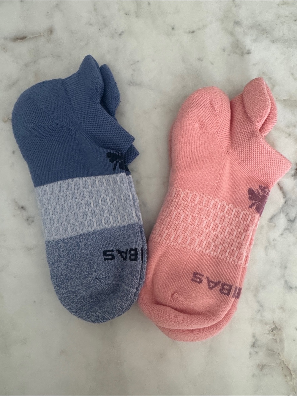 Bombas Low-Cut Ankle Socks in Blue & Pink - 2-Pack